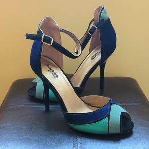 Charlotte Russe Color Block Heels NWOT